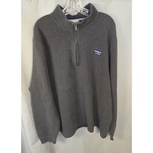 LL Bean Mens XXL Tall GrayLakewashed Double Knit Quarter Zip Pullover‎ (521045)